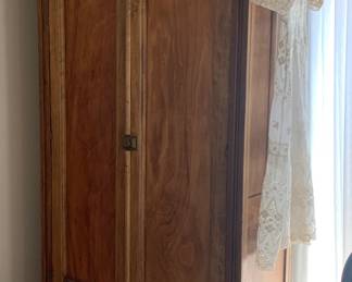 French Art Nouveau Wooden Armoire