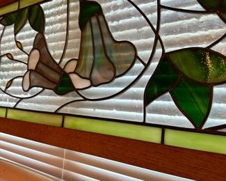 #53 - $90 - Stained Glass w/ Lilies 48 X 14
