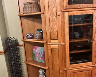 #25 - $400 - 6-Piece Oak Entertainment Center 81H X 144"W X 22D