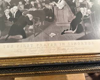 #18 - $76 - "The First Prayer B23:C25in Congress" September 1774 26 X 30