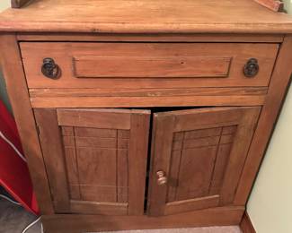 #73 - $160- Oak night stand / hutch 38t x 28w x15d