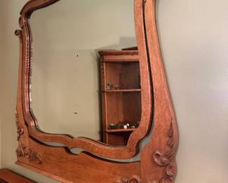 #23 - $180 - Oak Swivel Mirror 45W X 42H