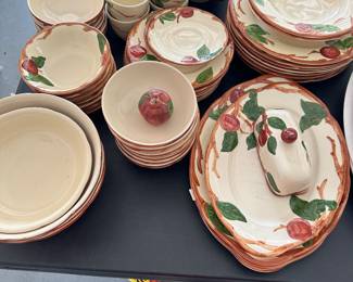 #43A - $150 - Franciscan earth ware apple dishes