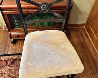 #41 - $72 pair - 2 Black Metal Barstools