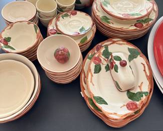 #43A - $150 - Franciscan earth ware apple dishes