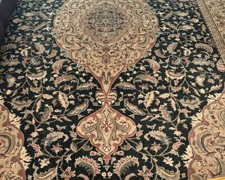 #27 - $150 - Area Rug 155" X 11" Black and Tan