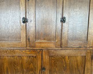 #10 - $400 - Oak Hoosier Cabinet 72H X 44W X 27D
