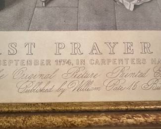 #18 - $76 - "The First Prayer B23:C25in Congress" September 1774 26 X 30