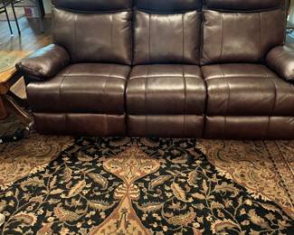 #28 - 800 - Carter Power Reclining Sofa by Flex steel 42H X 81W X 35D (New $3200 sofa only) Buy the set for $1400