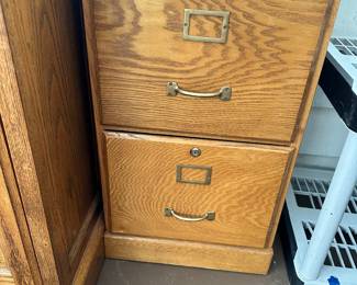 #11 - 40 each - Oak 2-Drawer File Cabinet 28H X 16 1/2W X 17D - 2 available