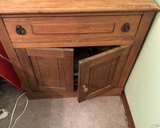 #73 - $160 - Oak night stand / hutch 38t x 28w x15d