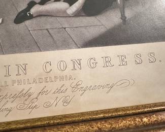 #18 - $76 - "The First Prayer B23:C25in Congress" September 1774 26 X 30