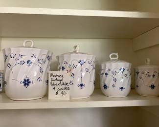 #211 Blue & white Portugal Alco Baca Canister Set (4) $40.00
