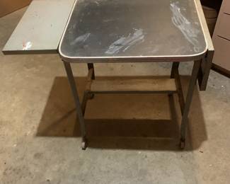 #176 Metal Typewriter Table w/side flip-down $20.00