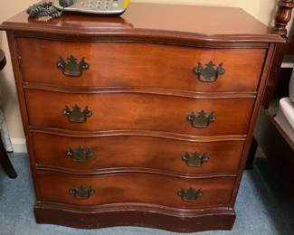 #62 Wood Curved Front 4 Drawer Bedside Table/Side table - 30x17x30 $75.00