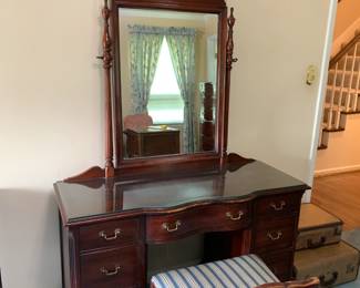 #61 Drexel Knee hole vanity w/stool - 48x18x30 Mirror - 44x48 $175.00