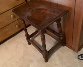 #150 Wood Table - 23x12x22 (as is finish) $25.00