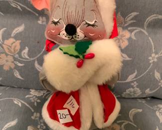 #116 Annalee Girl Christmas Mouse - 15 " Tall $20.00