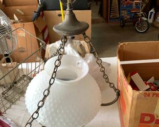 #206 Ceiling Hobnail Handing Chandelier $25.00