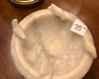 #218 soap stone 4 bird bath stand small $75.00