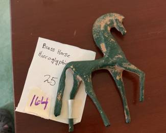 #164 Brass Horse Hieroglyphics $25.00