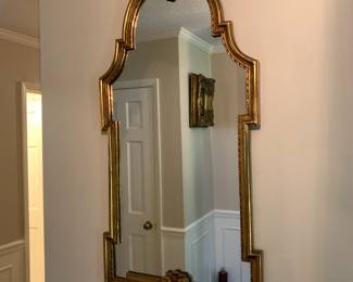 #46 Gold Wood Framed Arch Mirror - 24x48 $75.00