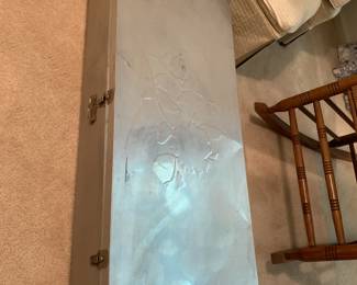 #130 Aluminum Embossed Flower on Metal Storage Box - 42x18x8 $20.00