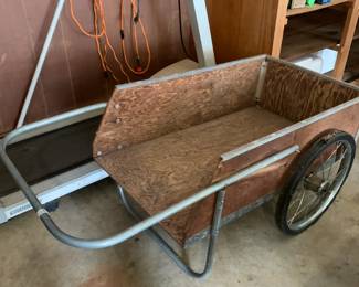 #185 Pull Behind Wood Cart $25.00