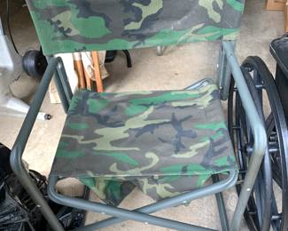 #202 Camo Folding Chair w/Basket Underneath $20.00