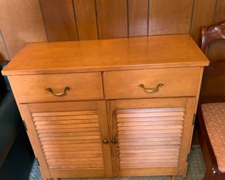 #87 Plywood maple Cabinet w/1 shelf, 2 door & 2 drawers - 32x12x31 $75.00