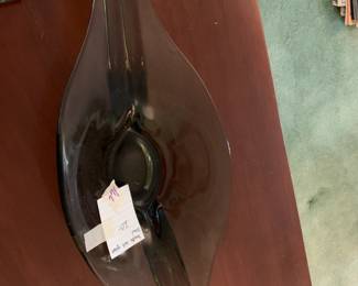 #166 Smoke Art Glass Bowl $20.00