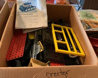 #141 Box of Erector Set Misc. Pieces $25.00