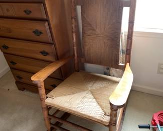 #15 rocking chair with Rosson weave set and back $65.00
