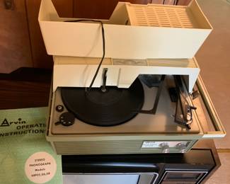 #143 Vintage Record Player Arvin $25.00