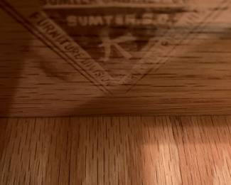 #120 Wood Step End Table - 16x21x18 (as is finish ) $30.00