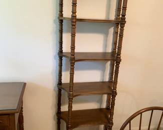 #127 Wood Bookcase/display Shelf w/5 shelves - 25x12x71 - Upstairs - You Move $100.00