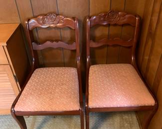 #86 Pair of Roseback Dining Chairs $50.00