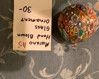 #115 Murano Hand Blown Glass Ornament $30.00