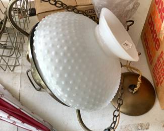 #206 Ceiling Hobnail Handing Chandelier $25.00