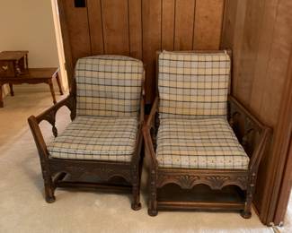 #147 Wood Frame Chair w/rounded Back Chairs w/cushions $30.00
#148 Wood Frame Chair w/square Back $30.00