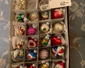 #112 Vintage Coby Mercury Glass Ornaments - 22 pieces - includes mini's $60.00