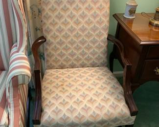 #38 Cream/Coral Pattern Side Chair $65.00