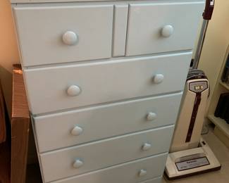 #118 Wood Painted Teal Chest of 6 drawers - 26x15x43 $75.00