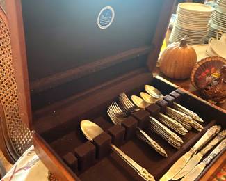 Small silver plated set.
