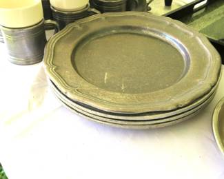 Pewter dinner plates