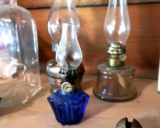 Antique oil lamps