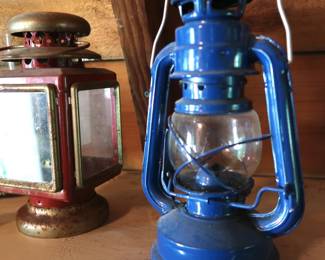 Antique oil lamps
