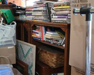Books, book cases, so much.