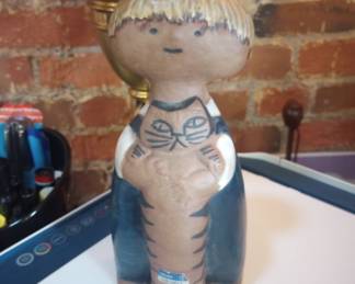 Lisa Larson Pelle boy with cat