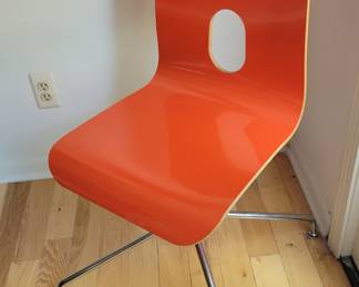 Lovely orange bentwood chair